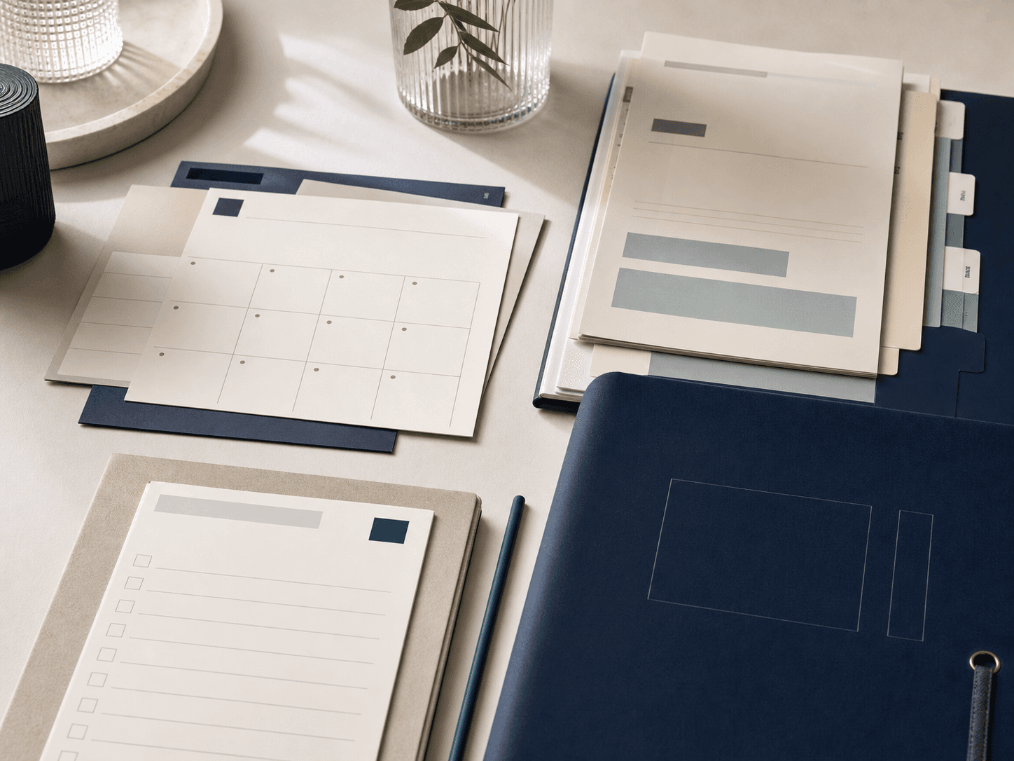 An organised tax deadline planning workspace